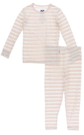 KicKee Pants Everyday Heroes Sweet Stripe L/S Pajama Set, KicKee Pants, 2pc Pajama Set, Bamboo Pajama, Bamboo Pajama Set, Bamboo Pajamas, cf-size-6-years, cf-type-pajama-set, cf-vendor-kickee