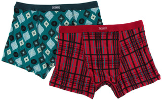 KicKee Pants Cedar Vintage Ornaments & Christmas Plaid Men's Boxer Brief Set, KicKee Pants, All Things Holiday, Black Friday, Cedar Vintage Ornaments, Christmas in July, Christmas Plaid, CM22