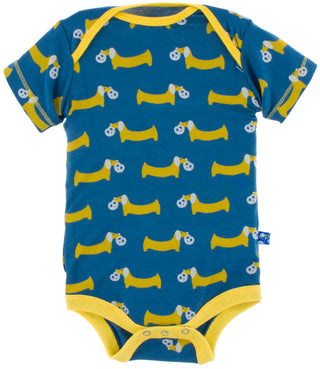 KicKee Pants Twilight Pretzel Pup Short Sleeve One Piece, KicKee Pants, CM22, KicKee, KicKee Pants, KicKee Pants Anniversary Spring, KicKee Pants One Piece, KicKee Pants Spring Anniversary, K