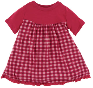 KicKee Pants Flag Red Gingham Classic Short Sleeve Swing Dress, KicKee Pants, 4th of July, Black Friday, Classic Short Sleeve Swing Dress, CM22, Cyber Monday, Els PW 5060, Els PW 8258, End of