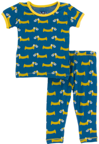 KicKee Pants Twilight Pretzel Pup Short Sleeve Pajama Set, KicKee Pants, 2pc Pajama Set, CM22, KicKee, KicKee Pants, KicKee PAnts 2pc Pajama Set, KicKee Pants Anniversary Spring, KicKee Pants