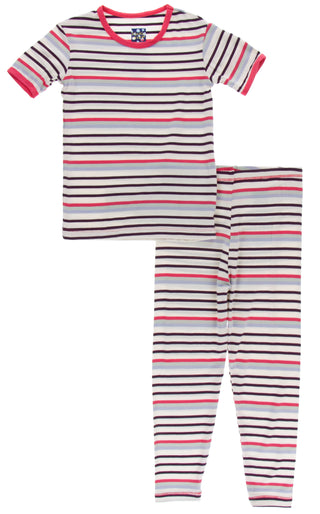 KicKee Pants Chemistry Stripe S/S Pajama Set with Pants, KicKee Pants, cf-size-3t, cf-type-pajama-set, cf-vendor-kickee-pants, CM22, KicKee, kickee Pajama Set, KicKee Pants, KicKee Pants Astr