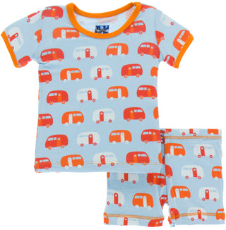 KicKee Pants Pond Camper Short Sleeve Pajama Set with Shorts, KicKee Pants, 2pc Pajama Set, CM22, KicKee, KicKee Pants, KicKee PAnts 2pc Pajama Set, KicKee Pants Anniversary Spring, KicKee Pa