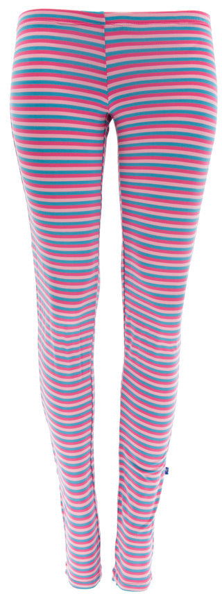 KicKee Pants Women's Leggings, KicKee Pants, CM22, Confetti Anniversray Stripe, Flamingo Anniversary Stripe, KicKee, KicKee Pants, KicKee Pants Anniversary Spring, KicKee Pants Confetti Anniv