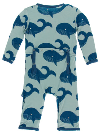 KicKee Pants Jade Whales Coverall with Zipper, KicKee Pants, CM22, Coverall, Coverall with Zipper, KicKee, KicKee Oceanography, KicKee Pants, KicKee Pants Coverall, KicKee Pants Coverall with