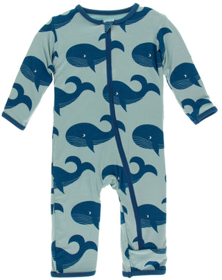 KicKee Pants Jade Whales Coverall with Zipper, KicKee Pants, CM22, Coverall, Coverall with Zipper, KicKee, KicKee Oceanography, KicKee Pants, KicKee Pants Coverall, KicKee Pants Coverall with