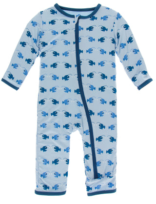 KicKee Pants Pond Angler Fish Coverall with Zipper, KicKee Pants, CM22, Coverall, Coverall with Zipper, KicKee, KicKee Oceanography, KicKee Pants Coverall, KicKee Pants Coverall with Zipper, 