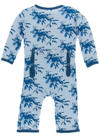 KicKee Pants Pond Leafy Sea Dragon Coverall with Zipper, KicKee Pants, CM22, Coverall, Coverall with Zipper, KicKee, KicKee Oceanography, KicKee Pants Coverall, KicKee Pants Coverall with Zip