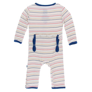 KicKee Pants Everyday Heroes Multi Stripe Coverall with Zipper, KicKee Pants, cf-size-6-years, cf-type-coverall, cf-vendor-kickee-pants, CM22, Coverall, Coverall with Zipper, Coveralls, Fitte