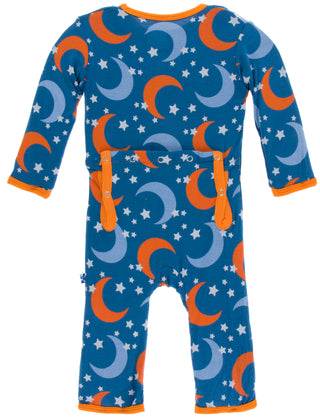 KicKee Pants Twilight Moon and Stars Coverall with Zipper, KicKee Pants, CM22, Coverall, Coverall with Zipper, KicKee, KicKee Pants, KicKee Pants Anniversary Spring, KicKee Pants Coverall wit