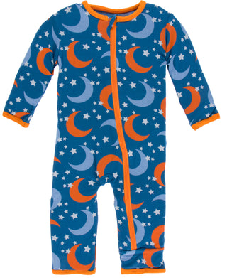 KicKee Pants Twilight Moon and Stars Coverall with Zipper, KicKee Pants, CM22, Coverall, Coverall with Zipper, KicKee, KicKee Pants, KicKee Pants Anniversary Spring, KicKee Pants Coverall wit