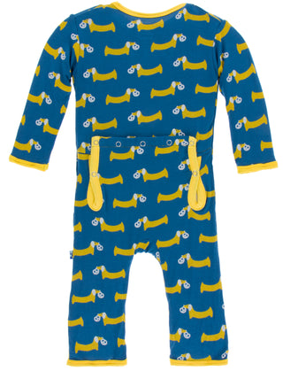 KicKee Pants Twilight Pretzel Pup Coverall with Zipper, KicKee Pants, CM22, Coverall, Coverall with Zipper, KicKee, KicKee Coverall, KicKee Pants, KicKee Pants Anniversary Spring, KicKee Pant