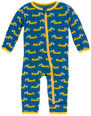 KicKee Pants Twilight Pretzel Pup Coverall with Zipper, KicKee Pants, CM22, Coverall, Coverall with Zipper, KicKee, KicKee Coverall, KicKee Pants, KicKee Pants Anniversary Spring, KicKee Pant