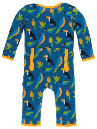 KicKee Pants Twilight Tropical Birds Coverall with Zipper, KicKee Pants, Black Friday, Brazil, CM22, Coverall, Coverall with Zipper, Cyber Monday, Els PW 5060, Els PW 8258, End of Year, End o