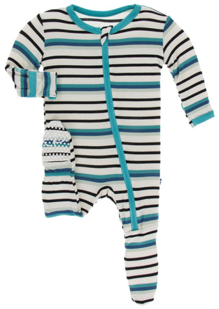 KicKee Pants Neptune Stripe Footie with Zipper, KicKee Pants, CM22, Footie, Footie with Snaps, KicKee, KicKee Footie, KicKee Footie with Zipper, KicKee Pants, KicKee Pants Astronomy, KicKee P