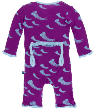 KicKee Pants Starfish Jellies Muffin Ruffle Coverall with Zipper, KicKee Pants, CM22, Coverall, Fitted Coverall, KicKee, KicKee Coverall, KicKee Pants, KicKee Pants Coverall, KicKee Pants Cov