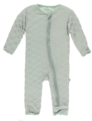 KicKee Pants Iridescent Mermaid Scales Muffin Ruffle Coverall with Zipper, KicKee Pants, CM22, Coverall, Coverall with Zipper, Els PW 5060, KicKee, KicKee Pants, KicKee Pants Coverall, KicKee