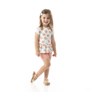 KicKee Pants Fresh Air Peaches S/S Playtime Outfit Set, KicKee Pants, CM22, Fresh Air Peaches, KicKee Pants, KicKee Pants Playtime Outfit Set, KicKee Pants Short Sleeve Playtime Outfit Set, K