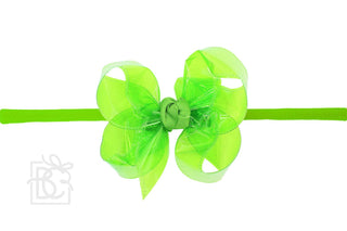 Large Waterproof Double Knot Hair Bow on Headband, Beyond Creations, Alligator Clip Hair Bow, Beyond Creations, Bow, cf-size-apple-green, cf-size-aqua, cf-size-aquamarine, cf-size-black, cf-s