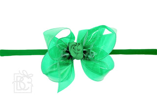 Large Waterproof Double Knot Hair Bow on Headband, Beyond Creations, Alligator Clip Hair Bow, Beyond Creations, Bow, cf-size-apple-green, cf-size-aqua, cf-size-aquamarine, cf-size-black, cf-s