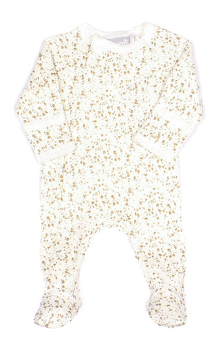 Coccoli Cream with Gold Modal Footie with Zipper, Coccoli, cf-size-9m, cf-type-footie, cf-vendor-coccoli, CM22, Coccoli, Coccoli Boy Footie, Coccoli Cream with Gold Modal Footie with Zipper, 