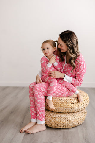 Little Sleepies Pink Kisses Two-Piece Women's Bamboo Pajama Set