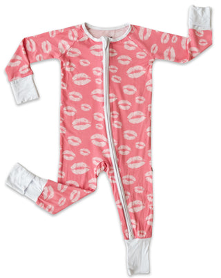 Little Sleepies Pink Kisses Convertible Romper/Sleeper, Little Sleepies, Bamboo Pajamas, CM22, Coverall, Footie, Little Sleepies, Little Sleepies Bamboo, Little Sleepies Convertible Romper/Sl