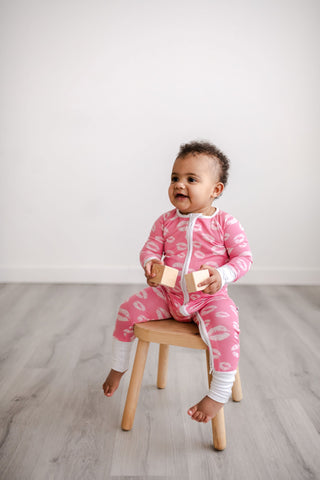 Little Sleepies Pink Kisses Convertible Romper/Sleeper, Little Sleepies, Bamboo Pajamas, CM22, Coverall, Footie, Little Sleepies, Little Sleepies Bamboo, Little Sleepies Convertible Romper/Sl