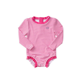 Prodoh L/S Rashguard Swimsuit in Sangria Stripe, Prodoh, Baby Rashguard, Bathing Suit, cf-size-12-month, cf-size-18-month, cf-size-24-month, cf-size-6-month, cf-type-swimwear, cf-vendor-prodo