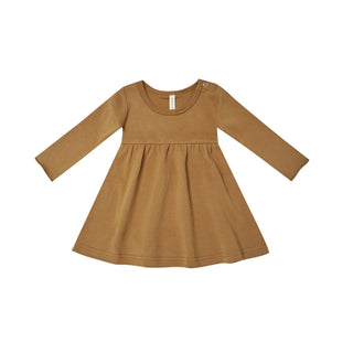 Quincy Mae Long Sleeve Jersey Dress - Walnut, Quincy Mae, cf-size-12-18-months, cf-size-18-24-months, cf-size-6-12-months, cf-type-dress, cf-vendor-quincy-mae, Dress, Quincy Mae, Quincy Mae A