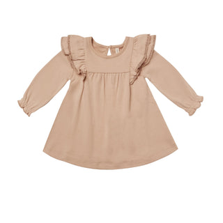 Quincy Mae Long Sleeve Flutter Dress - Petal, Quincy Mae, cf-size-18-24-months, cf-type-dress, cf-vendor-quincy-mae, Dress, Quincy Mae, Quincy Mae AW21, Quincy Mae Dress, Quincy Mae Long Slee