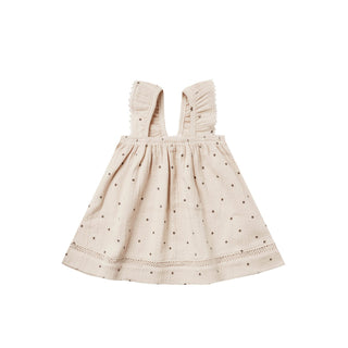 Quincy Mae Woven Ruffle Dress - Natural, Quincy Mae, cf-size-0-3months, cf-type-dress, cf-vendor-quincy-mae, Quincy Mae, Quincy Mae Dress, Quincy Mae Natural, Quincy Mae SS21, Quincy Mae Star