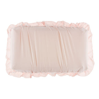 KicKee Pants Solid Macaroon Ruffle Changing Pad Cover, KicKee Pants, cf-type-diaper-changing-pad-cover, cf-vendor-kickee-pants, Changing Pad Cover, CM22, Diaper Changing Pad Cover, KicKee, Ki