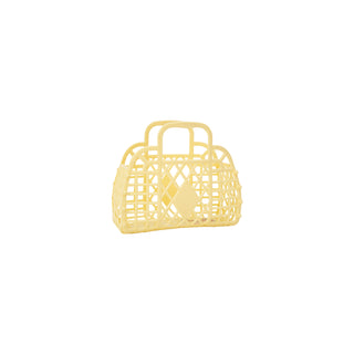 Sun Jellies Mini Retro Basket - Yellow, Sun Jellies, cf-type-bag, cf-vendor-sun-jellies, Jelly Bag, Mini Retro Tote, Mini Sun Jellies, Mini Tote, Sun Jellies, Sun Jellies Bag, Sun Jellies Min