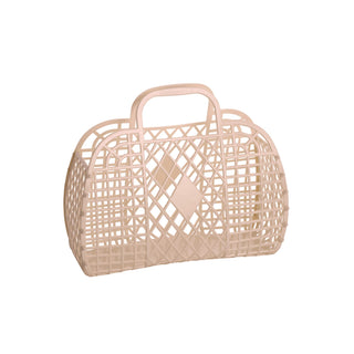 Sun Jellies Small Retro Basket - Latte, Sun Jellies, cf-type-bag, cf-vendor-sun-jellies, Jelly Bag, Sun Jellies, Sun Jellies Bag, Sun Jellies Latte, Sun Jellies Latte Small Retro Basket, Sun 