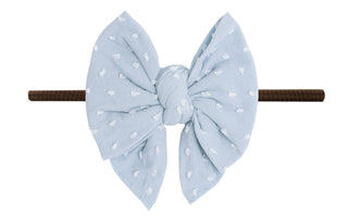 Baby Bling Dusty Blue Dot / Brown Shabby DEB Skinny Headband, Baby Bling, Baby Baby Bling Headbands, Baby Bling, Baby Bling Deb, Baby Bling DEB Bow, Baby Bling DEB Dot, Baby Bling Dusty Blue 