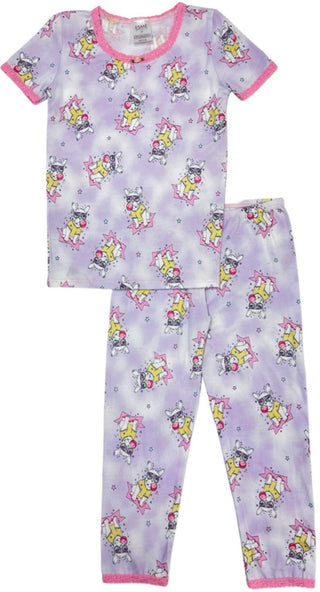 Esme Bubblegum Frenchie S/S Top & Cropped Legging Set, Esme, Bubblegum Frenchie, cf-size-12, cf-size-6, cf-size-7, cf-type-pajama-set, cf-vendor-esme, Dog, Esme, esme pajama set, Esme Pajamas