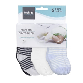 Kushies 6 Pack Terry Newborn Sock Set - Navy/White/Blue, Kushies Baby, Baby Socks, Baby SocksNebworn Socks, Blue Newborn Socks, cf-type-socks, cf-vendor-kushies-baby, Kushie Baby, Kushies, Ku