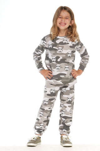 Chaser Star Wars - Grey Camo Stormtrooper Toss Pullover, Chaser, Chaser, Chaser Camo, Chaser Kids, Chaser Kids Shirt, Chaser Star Wars, JAN23, Star Wars, Stormtrooper, Shirt - Basically Bows 