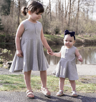 Little Bipsy Ribbed Twirl Dress - Grey, Little Bipsy Collection, cf-size-12-18-months, cf-size-18-24-months, cf-size-2t-3t, cf-size-3-6-months, cf-type-dress, cf-vendor-little-bipsy-collectio