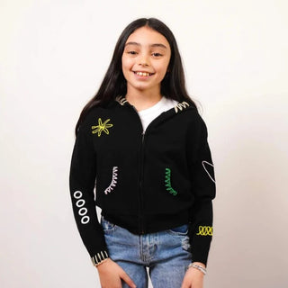 Central Park West Zeke Embroidered Hoodie - Black, Central Park West Kids, Central Park West Hoodie, Central Park West Kids, Central Parke West, cf-size-large-12, cf-size-xlarge-14-16, cf-typ