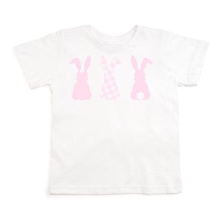 Sweet Wink Gingham Bunny S/S White Tee, Sweet Wink, cf-size-2t, cf-size-3t, cf-size-5-6y, cf-type-tee, cf-vendor-sweet-wink, Easter, Easter Tee, EB Girls, Gingham Bunny, Pink Gingham, Sweet W