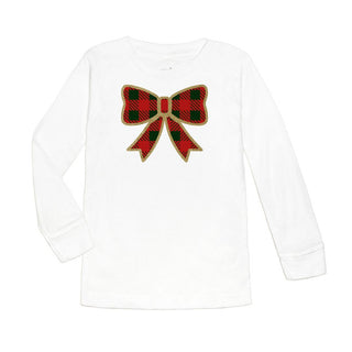 Sweet Wink Christmas Plaid Bow L/S Tee, Sweet Wink, All Things Holiday, cf-size-2t, cf-size-7-8y, cf-type-sweatshirt, cf-vendor-sweet-wink, Christmas, Christmas Plaid Bow, Christmas Tee, Holi