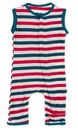 KicKee Pants USA Stripe Tank Romper, KicKee Pants, cf-size-3-6-months, cf-type-romper, cf-vendor-kickee-pants, CM22, KicKee, KicKee Pants, KicKee Pants Everyday Celebrations, KicKee Pants Rom