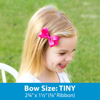 Tiny Bowtie Organza Overlay Bowtie Bow on Clippie (35+ Colors), Wee Ones, cf-type-hair-bow, cf-vendor-wee-ones, Sheer Overlay Bow, Wee Ones Sheer, Wee Ones Sheer Overlay, Hair Bow - Basically