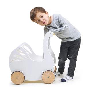 Tender Leaf Toys Sweet Swan Pram, Tender Leaf Toys, cf-type-toys, cf-vendor-tender-leaf-toys, Classic Wooden Toy, Stroller, Swan Pram, Tender Leaf, Tender Leaf Toy, Tender Leaf Toys, Tender L