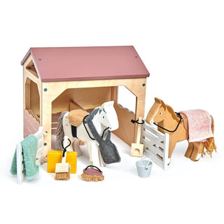 Tender Leaf Toys The Stables, Tender Leaf Toys, cf-type-toys, cf-vendor-tender-leaf-toys, Classic Wooden Toy, Doll House Funriture, Horse, Horse Toys, Stable, Tender Leaf, Tender Leaf Toy, Te