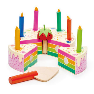 Tender Leaf Toys Rainbow Birthday Cake, Tender Leaf Toys, Birthday, Birthday Gifts, birthday party gift, cf-type-toys, cf-vendor-tender-leaf-toys, Classic Wooden Toy, Play Kitchen, Rainbow Bi