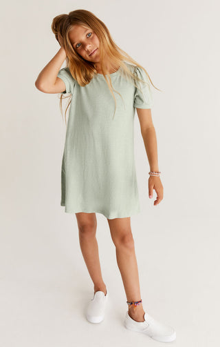 Z Supply Indi Slub Dress - Seaglass, Z Supply, JAN23, Top, Tween Girl, tween girls, Tween Girls Clothing, Z Supply, Z Supply Dress, Z Supply Girls, Z Supply Indi Slub Dress, Z Supply Seaglass