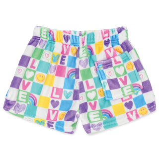 Iscream Talk About Love Plush Shorts, Iscream, EB Girls, Fleece Shorts, Gifts for Tween, Girls Sleep Shorts, iscream, Iscream Plush Shorts, iscream shorts, iscream-shop, plush shorts, Sleep S